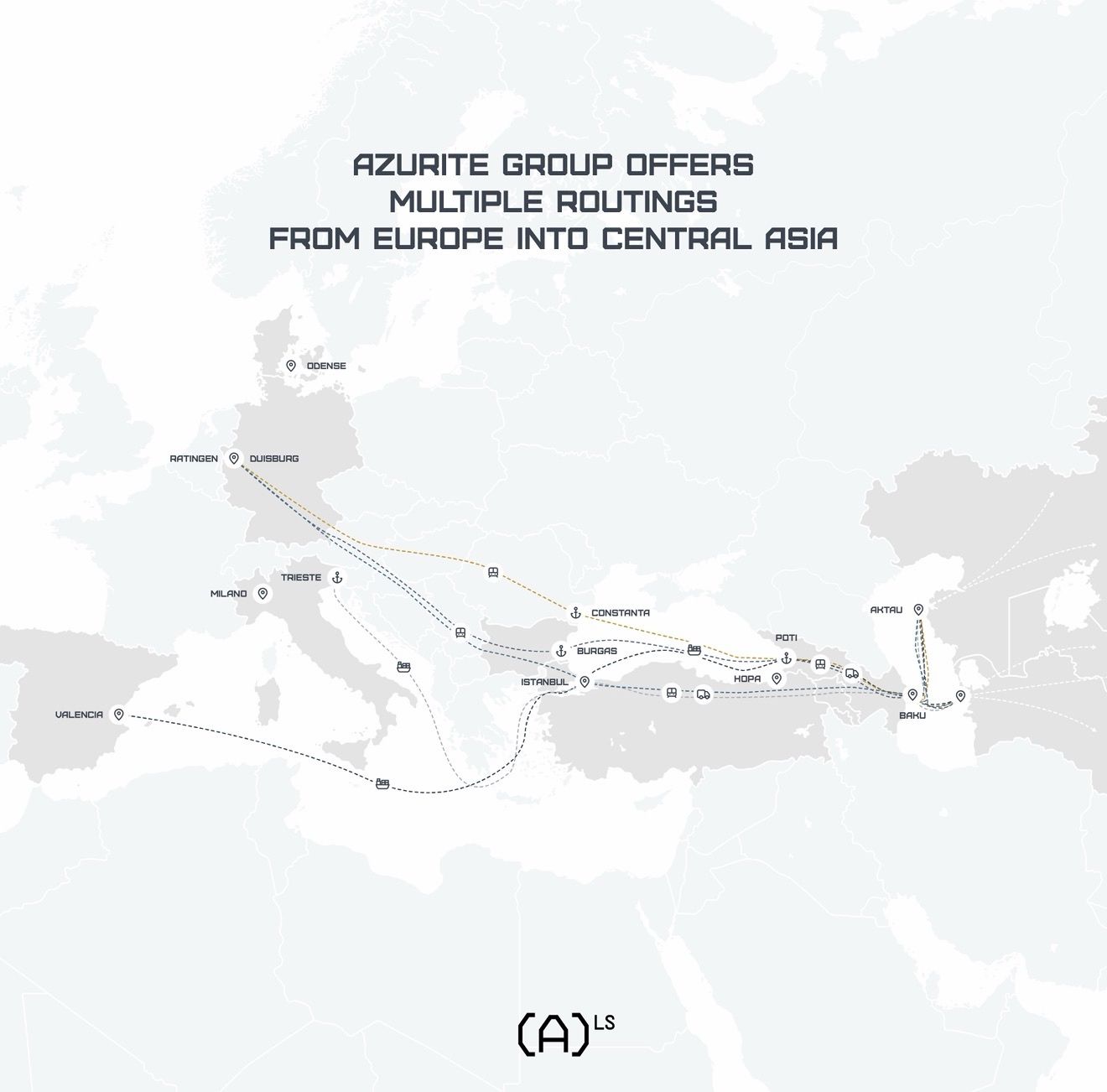 Azurite Logistics: one coordinated network for complex Eurasian routes In cross-border logistics, presence is a risk-management tool.